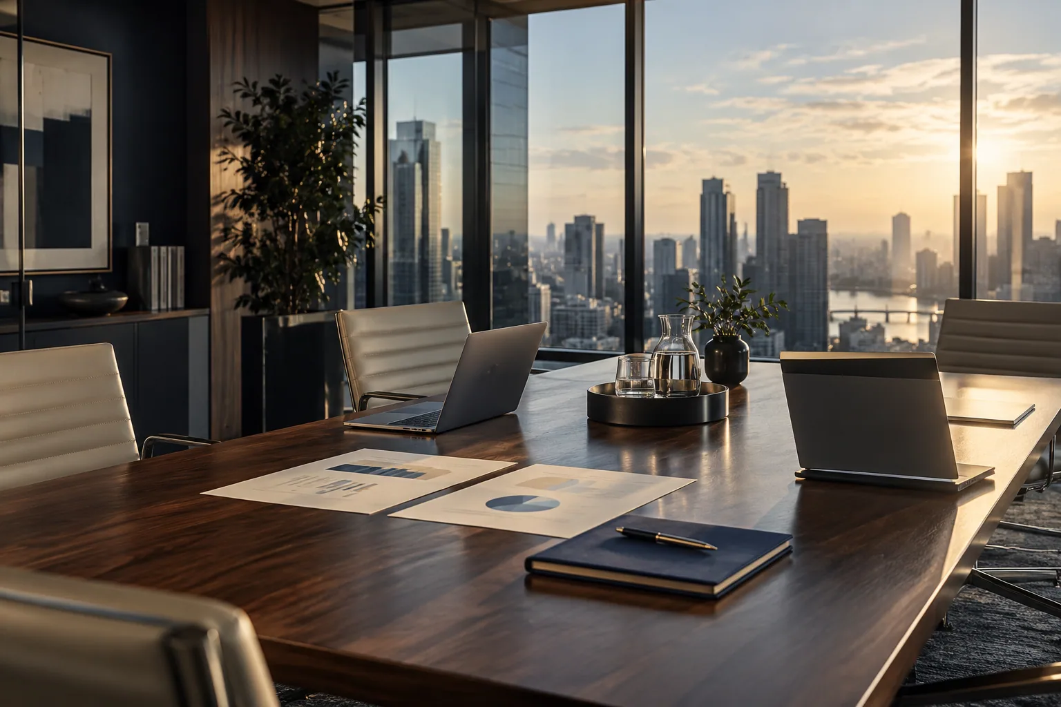 Illustrative Consulting Workspace With Planning Documents